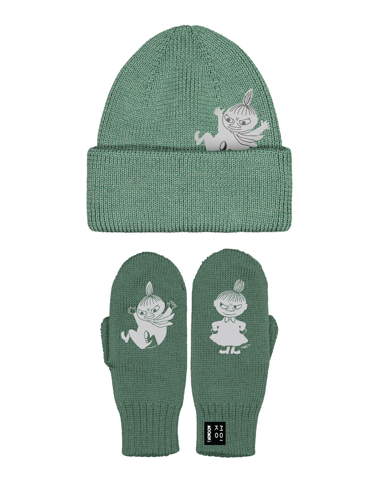 Vauhti Muumi pipo ja lapaset lahjapakkauksessa Salvia