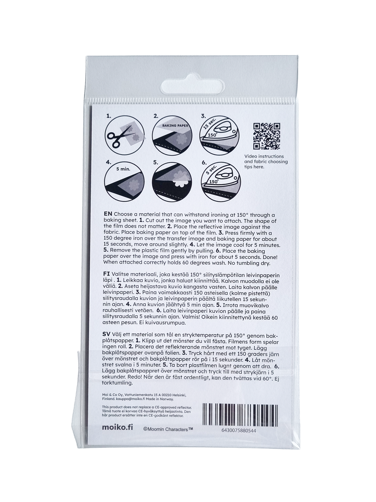 Ihastus Muumipeikko heijastava silityskuva