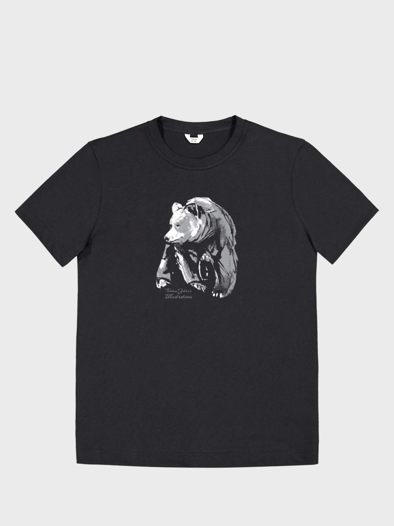 Lempeä Karhu unisex T-paita Musta