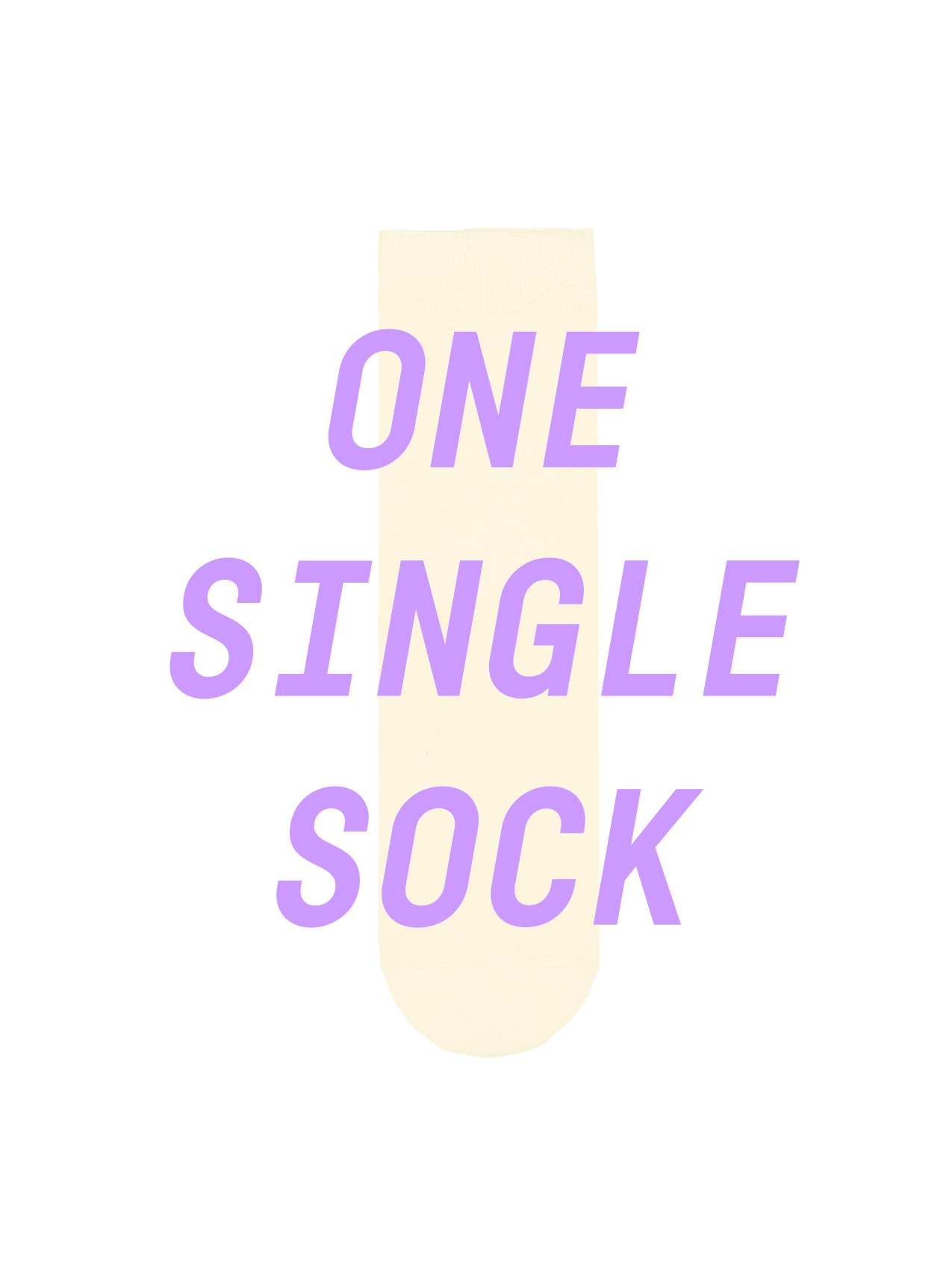 One Single Sock Ecru