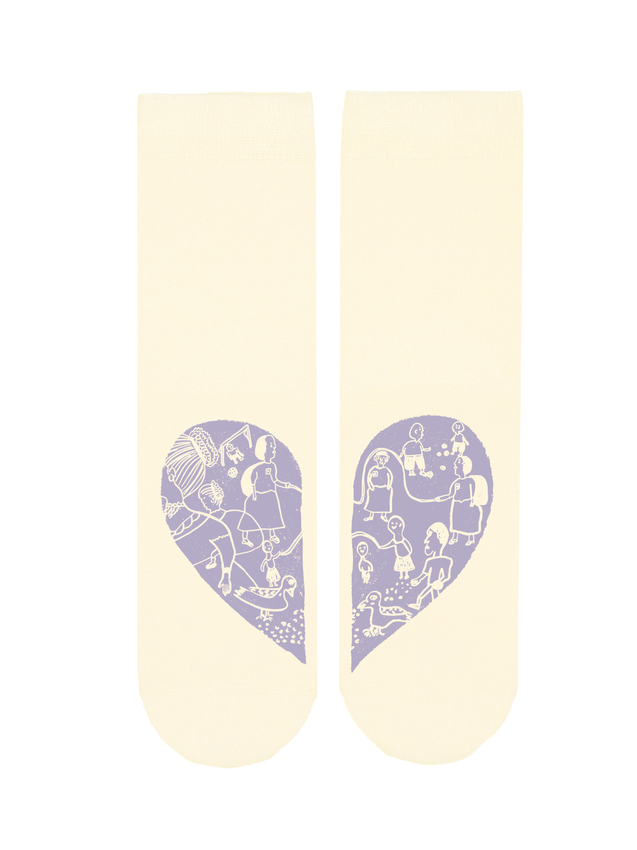 Yhdessä sukkapari (laventeli)